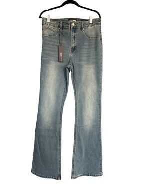 Fashion Nova Tucson Booty Lifting Bootcut Jeans Dark Wash Size 15 High Rise NWT